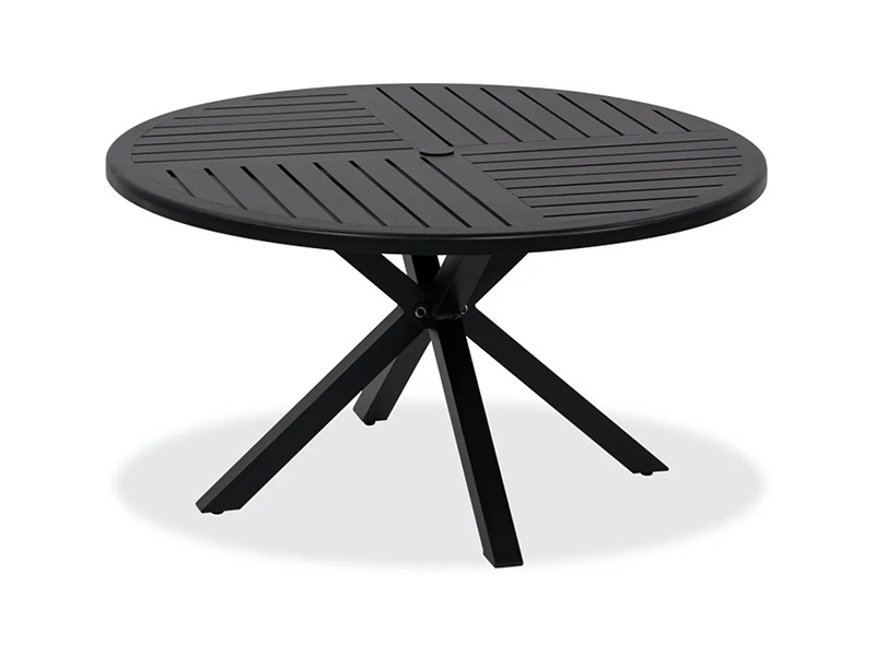 TABLE À MANGER RONDE DE PATIO SOLSTICE EN ALUMINIUM BRONZE VIEILLI 52 POUCES