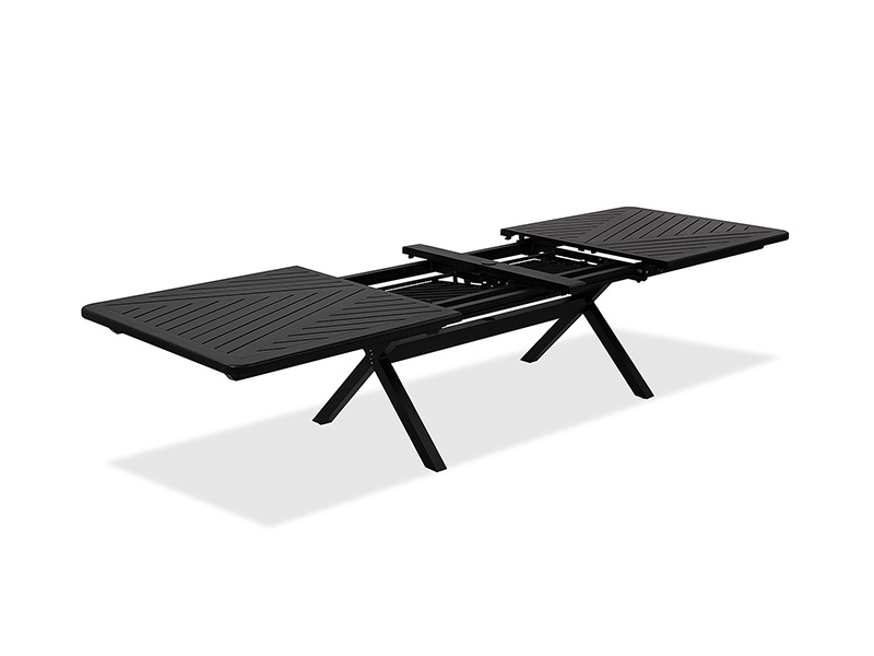 TABLE À MANGER EXTENSIBLE DE PATIO SOLSTICE EN ALUMINIUM BRONZE VIEILLI 84-130 X 44 POUCES