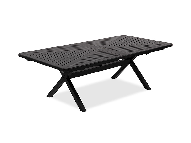 TABLE À MANGER EXTENSIBLE DE PATIO SOLSTICE EN ALUMINIUM BRONZE VIEILLI 84-130 X 44 POUCES